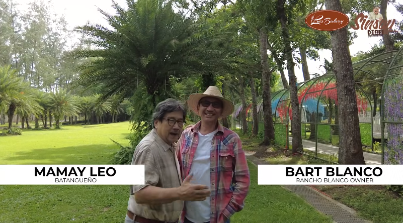 Mamay Leo with Rancho Blanco owner Bart Blanco on the estate grounds, from the Luis Bakery #SinsayDine reel